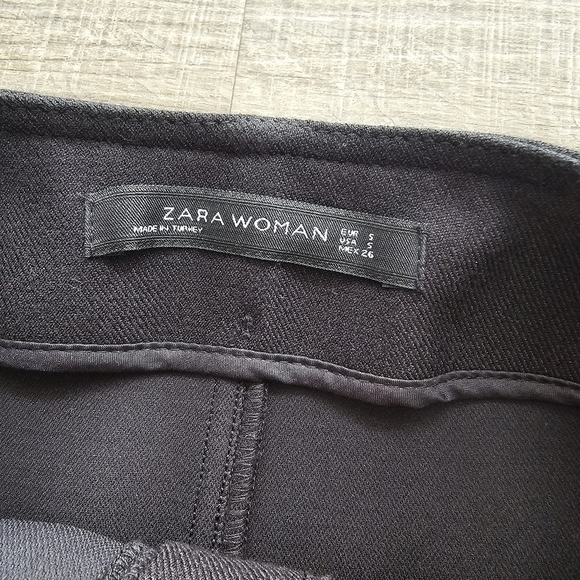 Zara Woman Silver Buckle Mini Black Skirt - Sz S - Picture 2 of 8